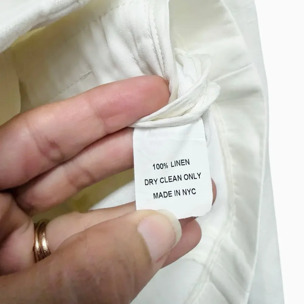 Nili Lotan 100% Linen‎ Blazer Jacket White Women’s Size 8